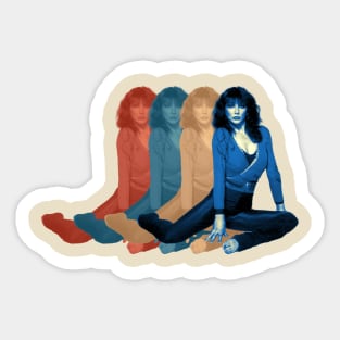 Kate Bush Shadow Rainbow Retro Light Blue Sticker